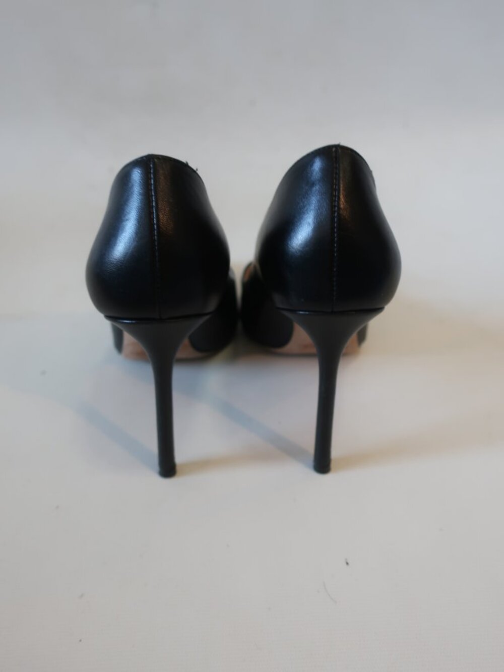 Women Jimmy Choo Black Leather High Heel Pumps 38 1/2 EU/US 8.5 - Picture 5 of 8